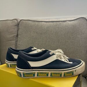 Rhude x Vans: Blue and White Sneakers